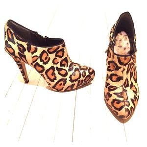 Sam Edelman leopard heeled booties